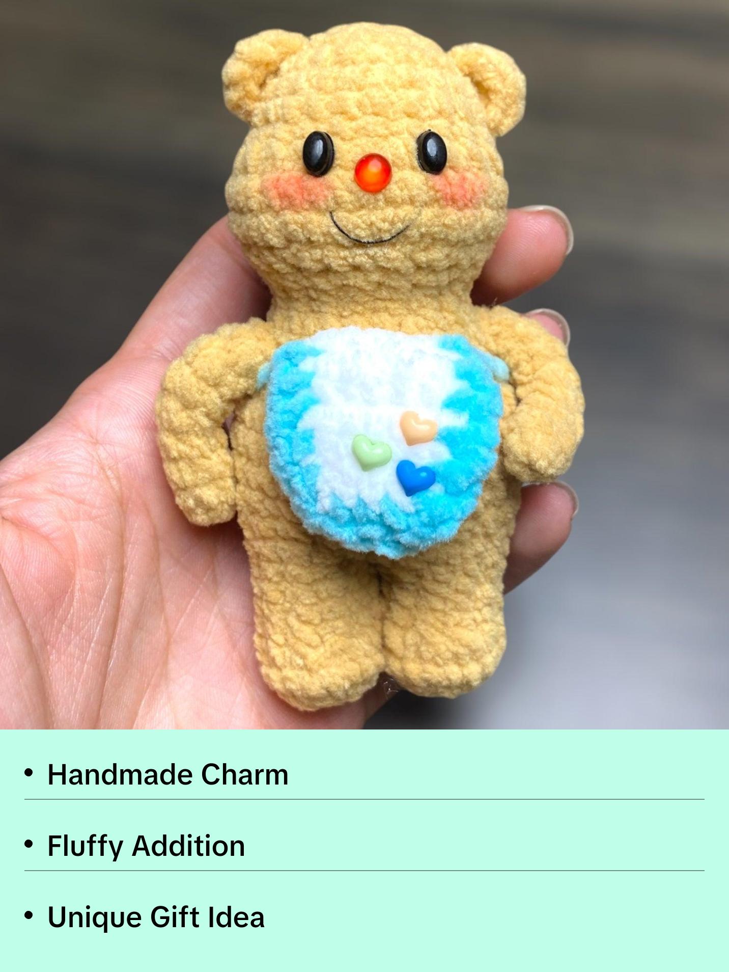 Cute Butter Bear Crochet Keychain K039