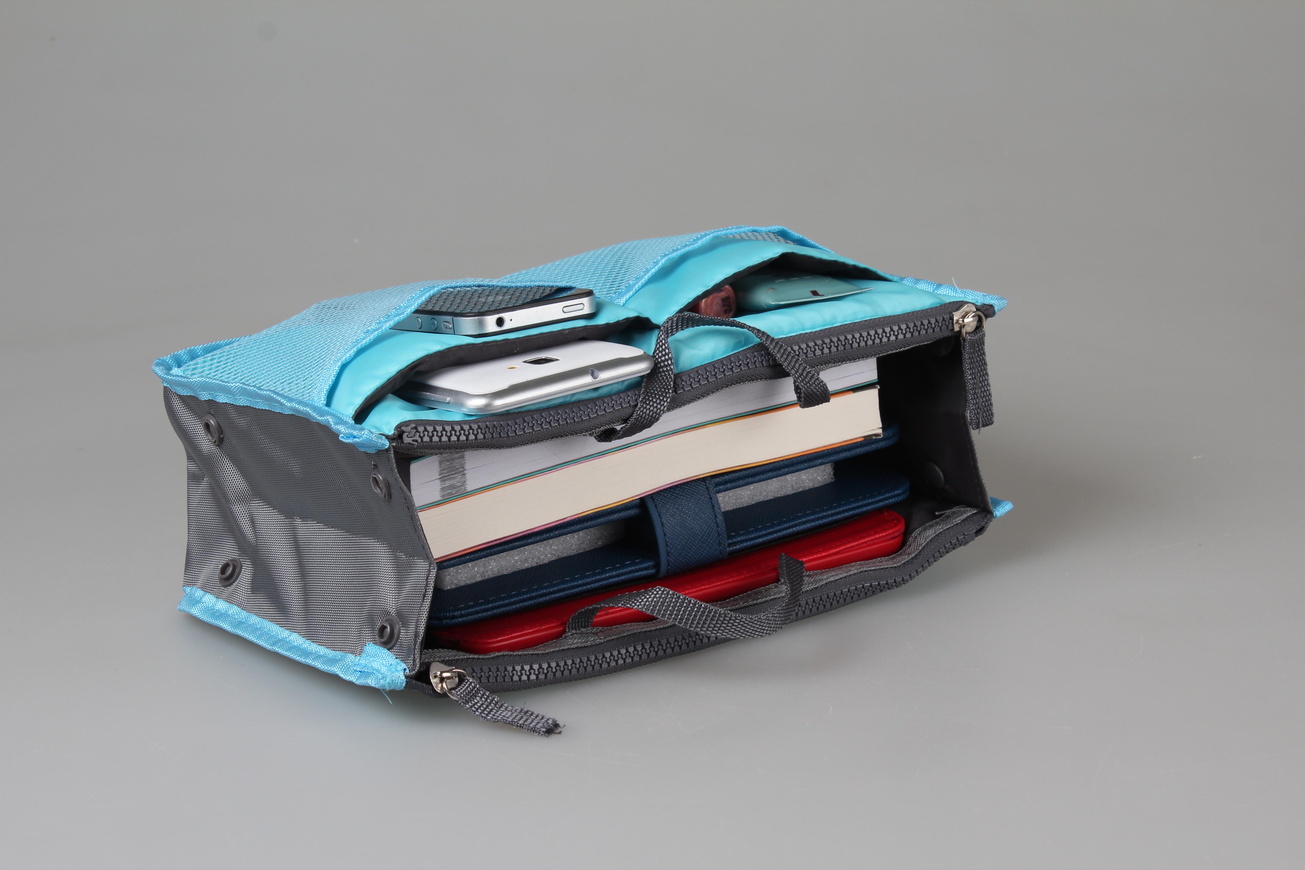 The Ultimate Handbag Organizer! Travel Insert with Hand Strap – Keep Makeup & Toiletries Neat, Fits Any Purse – Must-Have for Women on the Go