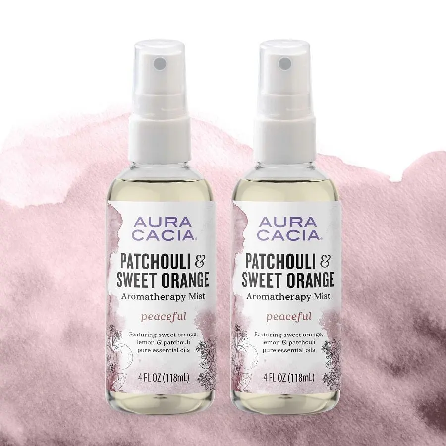 Aura Cacia Patchouli & Sweet Orange Aromatherapy Mist 4 fl. oz. (2 Pack)
