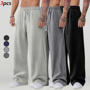 Clean Gent Men's Loose Fit Sweatpants - Relaxed Casual Jogger Pants with Elastic Waistband, Comfortable Lounge Pants with Pockets, Suitable for Everyday Wear, Athletic Bottoms, All-Season Versatile Menswear