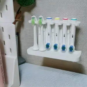 Electric toothbrush Holder head storage, compatible with Applicab Oral-B and Philips Sonic toothbrush heads, no-drill toothbrush holder