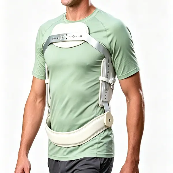 Adjustable Thoracolumbar Spinal Orthosis Back Brace - Aluminum Alloy Spine Stabilizer for Lumbar Fracture Fixation, Post-Surgical Recovery Support, Adult Cervical Neck & Shoulder Support