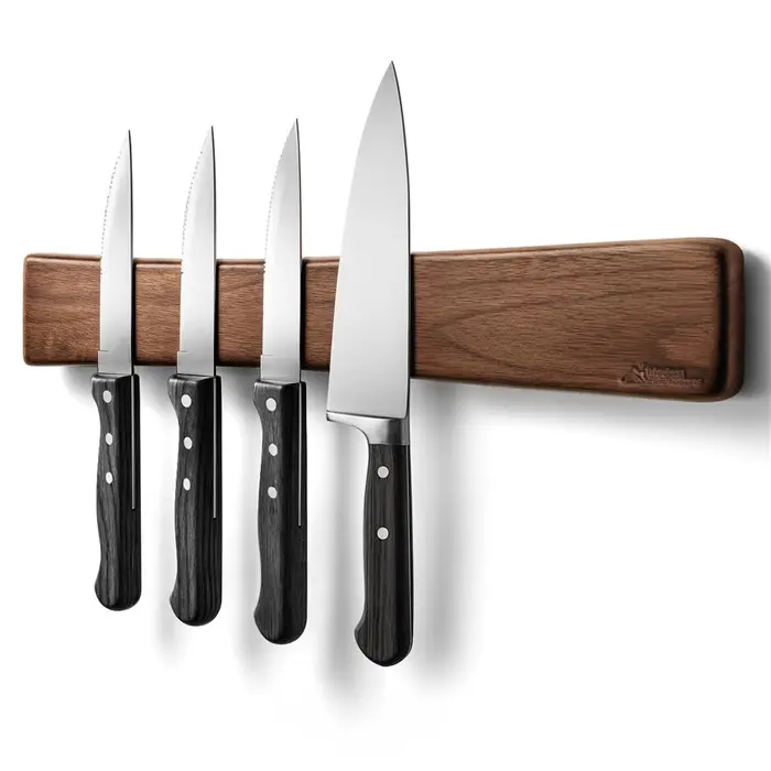 Acacia Wood Knife Rack - 16 Inch