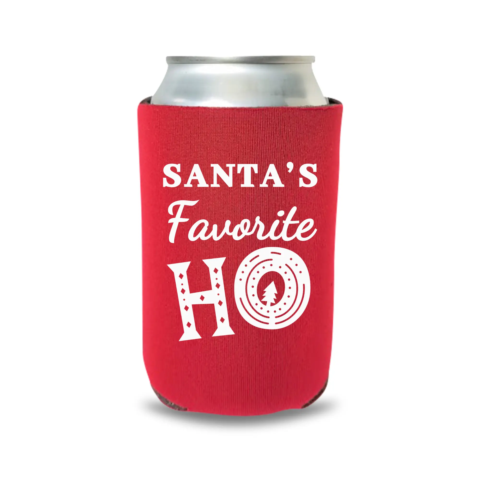 Christmas Can Coolers, Santa's Favorite Ho Coolies, Christmas Party Gifts, Happy Holidays Beer Hugger