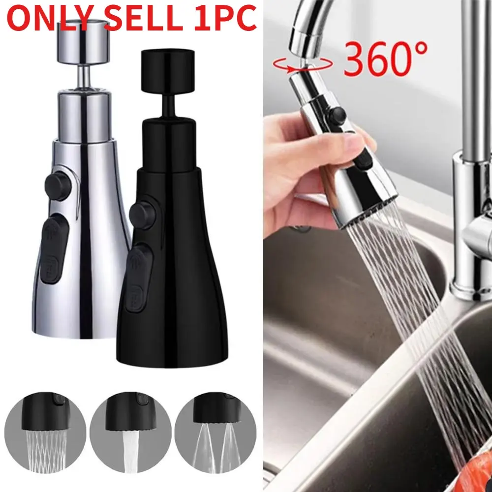 Kitchen Faucet Extender Faucet Attachment Waterfall Kitchen Faucet Universal 360° Rotate Pull Out Kitchen Tap Multi-mode Strong Flushing Booster Kitchen Accessories Rotatable Rotary Faucet