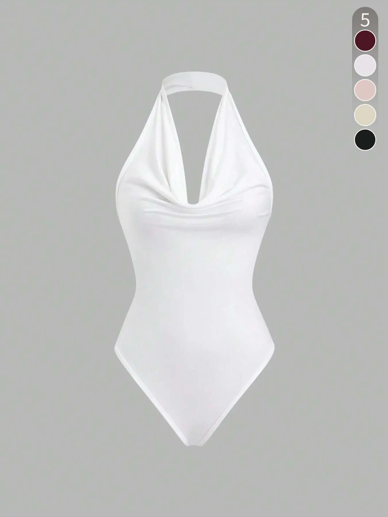 Women's Solid Color Ribbed Tank Skinny Bodysuit, Casual Fitted Sleeveless Bodysuit for Summer, Ladies Clothes for Daily Wear, Womenswear