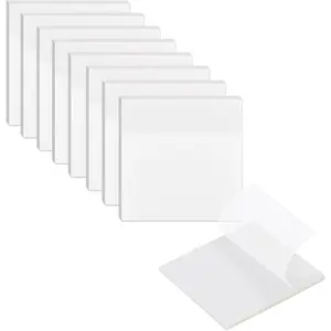 400 Sheets Transparent Sticky Notes, 3x3 inch 8 Pads Clear Sticky Notes, Self-Stick Translucent See Through  Note Pads for Books Annotation