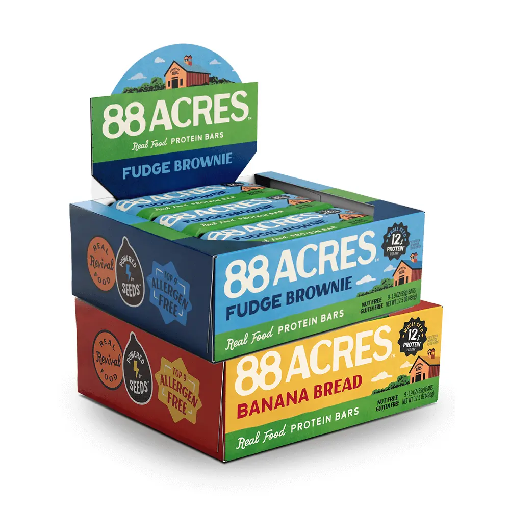 Protein Bar Bundle – 18 Soft-Baked Chewy Bars, Banana Bread & Dark Chocolate Brownie Flavors, 12g Plant Protein per Bar, Allergen-Free, Plant-Based, Healthy Snack