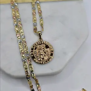 Saint Christopher protectus necklace gold-plated