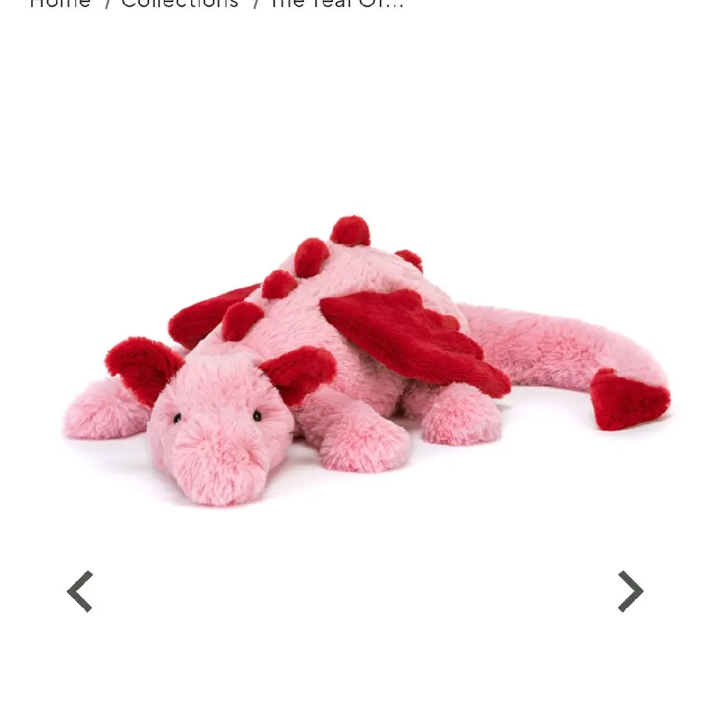 Jellycat Heart Dragon Plush Toy, Collectible Stuffed Animal for Entertainment