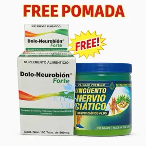Promotion de Dolo Neuro de 100 Tabletas con Una pomada del ciatico gratis de 125 gramos