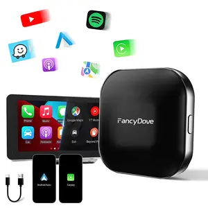 Wireless CarPlay Adapter for Andriod and iPhone, Works with Andriod AUTO or Apple CarPlay, Plug & Play Transfer Factory Wired Carplay to Wireless