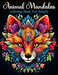 Stress Relief Animal Mandalas Coloring Book for Women and Adults: Tranquil Color away Stress- 50 Beautiful Animals- Anxiety Relief, Paperback