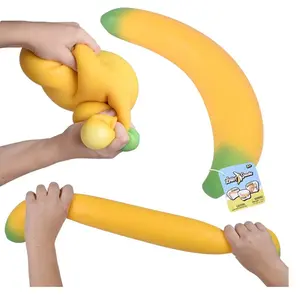 JUMBO -SUPER SOFT -Squishy Squishies Sqeezy FOOD BANANA Sensory Viral Toy