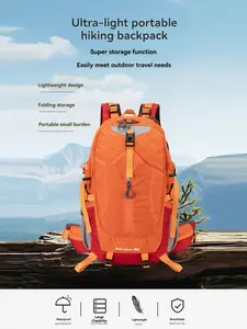 Unisex Lightweight Foldable Backpack, Large Capacity Fashion Casual Outdoor Travel Shoulder Bag, Comfortable and Durable