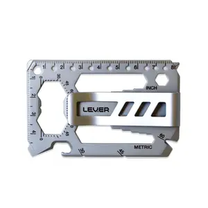 Lever Gear Toolcard Pro 40-in-1 Credit Card Sized Multitool. Slips Easily In Your Wallet For Daily Tasks.