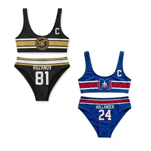 Rozanov #81 Bikini Set, Summer Swimming Bikini Set for Women, High Waisted Beach and Swimsuit Set