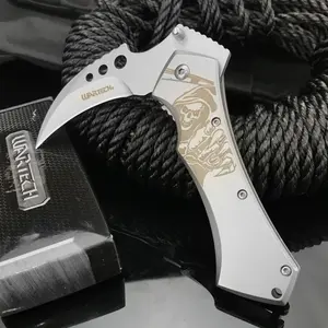 Best Selling Pocket Folding Knife 440C Blade Stainless Steel Handle Wilderness Tactical Survival Knife Portable Self Defense Camping Knife EDC Tools