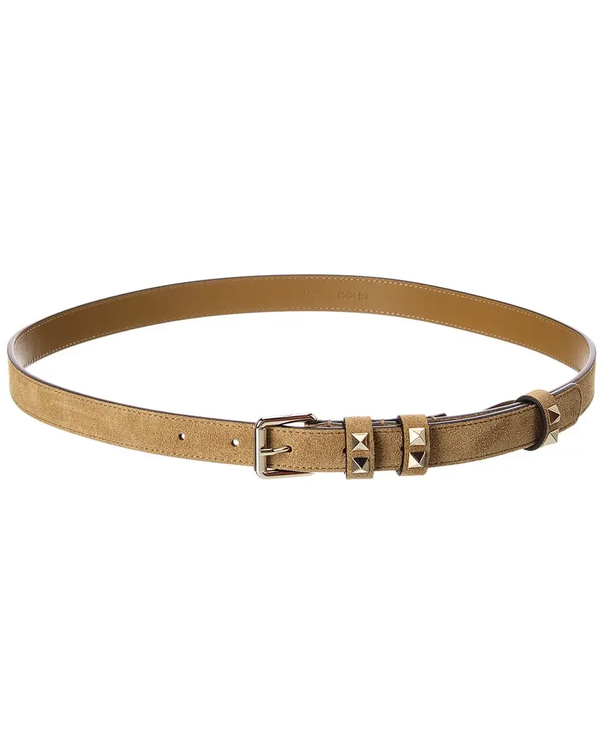 Valentino Rockstud Suede Belt