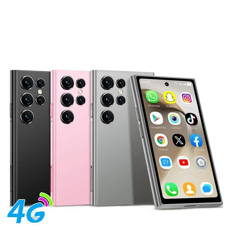 Mini 4G Android Smartphone - Ultra Compact Pocket-Size Quad-Core Dual SIM Device with Basic Card Support, Durable Screen, Expandable Storage, Full Google Play Compatibility