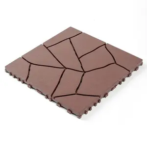 12" Patio Deck Tiles, DIY Module Interlocking Decking Tiles Floor Tile Outdoor and Indoor,Easy and Quick Installation Court Tiles,44pcs, Brown