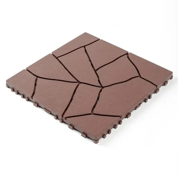 12" Patio Deck Tiles, DIY Module Interlocking Decking Tiles Floor Tile Outdoor and Indoor,Easy and Quick Installation Court Tiles,44pcs, Brown