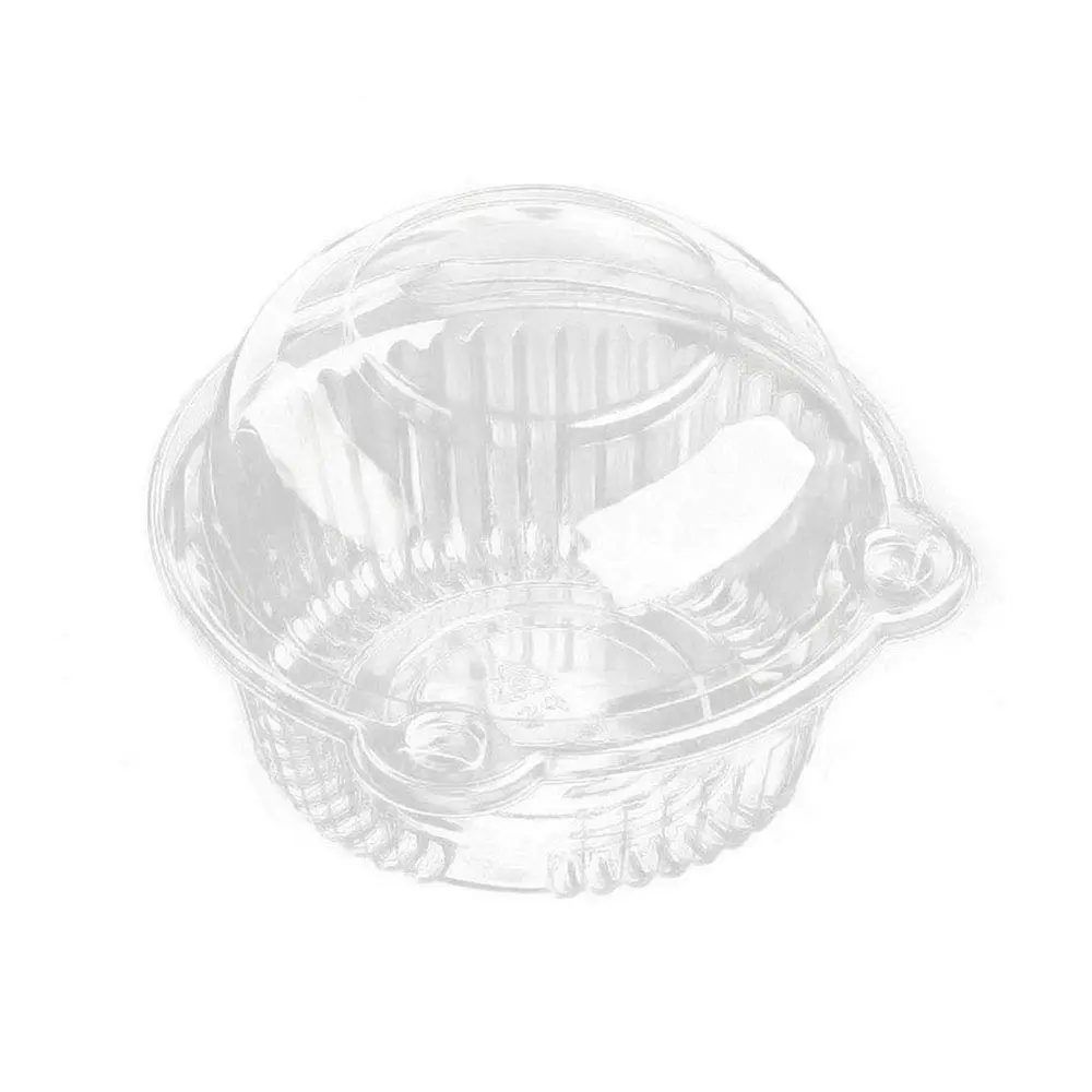 Cupcake Holders Individual,50 PC Cupcake Containers Disposable Clear Plastic Single Muffin Dome Holders Cases Individual Cupcake Boxes Bulk (white, 50 pcs) Baking Supplies Kit Baking Tools