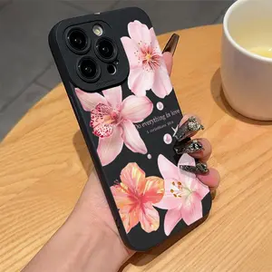 Flower Pattern Phone Case, Anti-drop Cellphone Protective Case, Total Protective Shockproof Mobile Phone Cover for iPhone