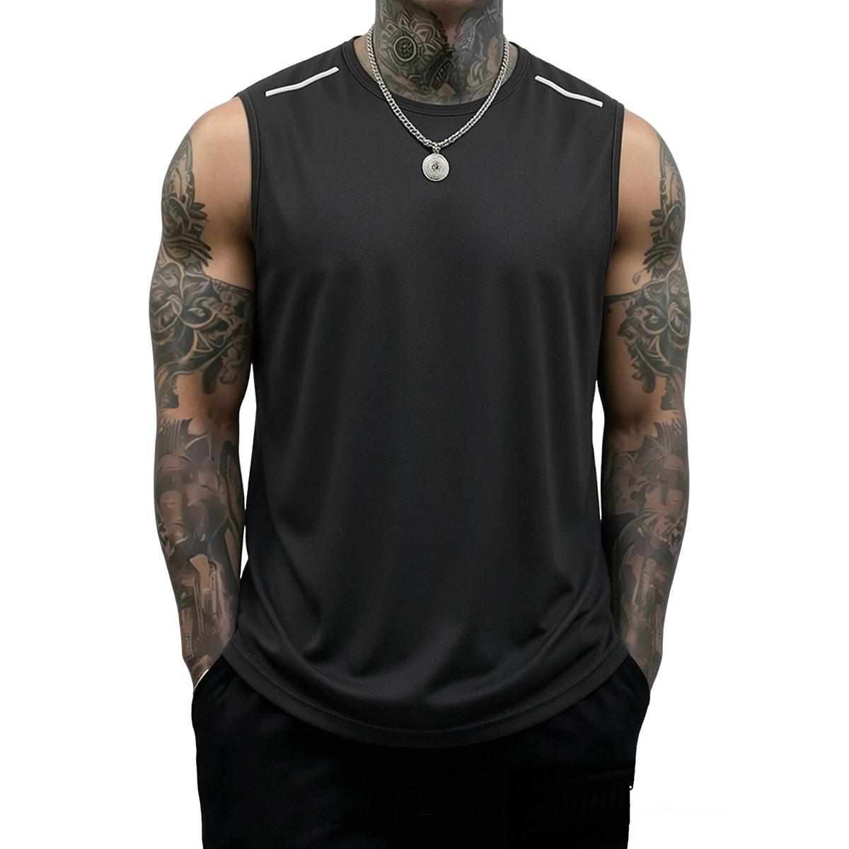 Men's Solid Color Tank Top - Stylish, Breathable, Comfortable Fast-Dry Tank Top for Sports Fitness, Casual Summer Men's Clothing, Undershirt