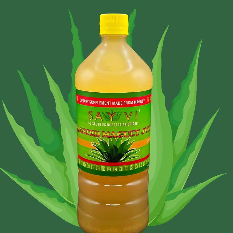 Sayvi Roasted Maguey Juice with- Natural Dietary Supplement for Health - 100% Pure Maguey & Aloe Vera Blend Jugo De Maguey SAYVI DE 1 LITRO
