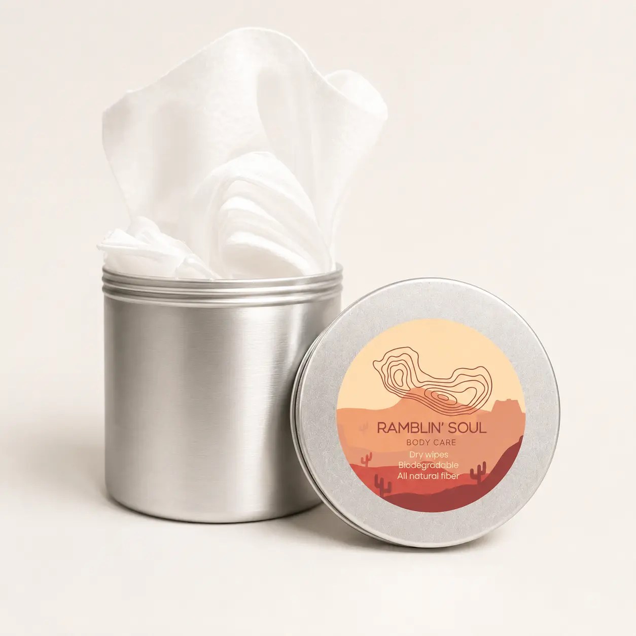 Ramblin' Soul Dry Wipes - In Refillable Container