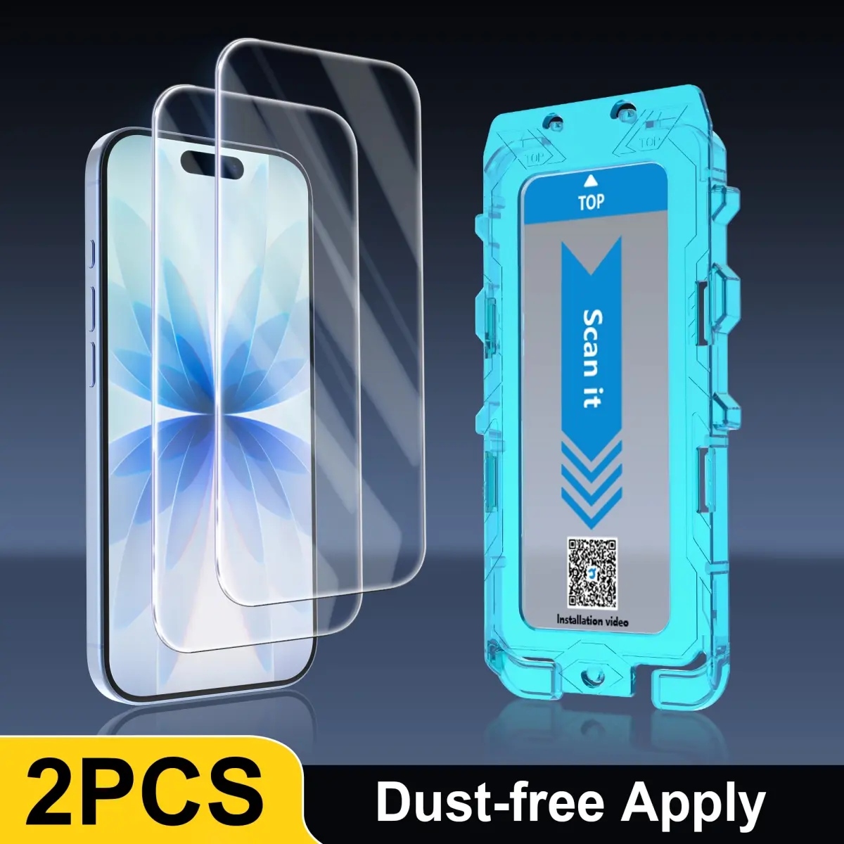 JavoYion 2-Pack Screen Protector for iPhone 17 - Dust-Free Chamber, Easy Installation, Crystal Clear, Scratch-Resistant, Ultra-Smooth Touch, Case Fit, HD Clear, Kit, 9 Hardness, iphone 17 case for women