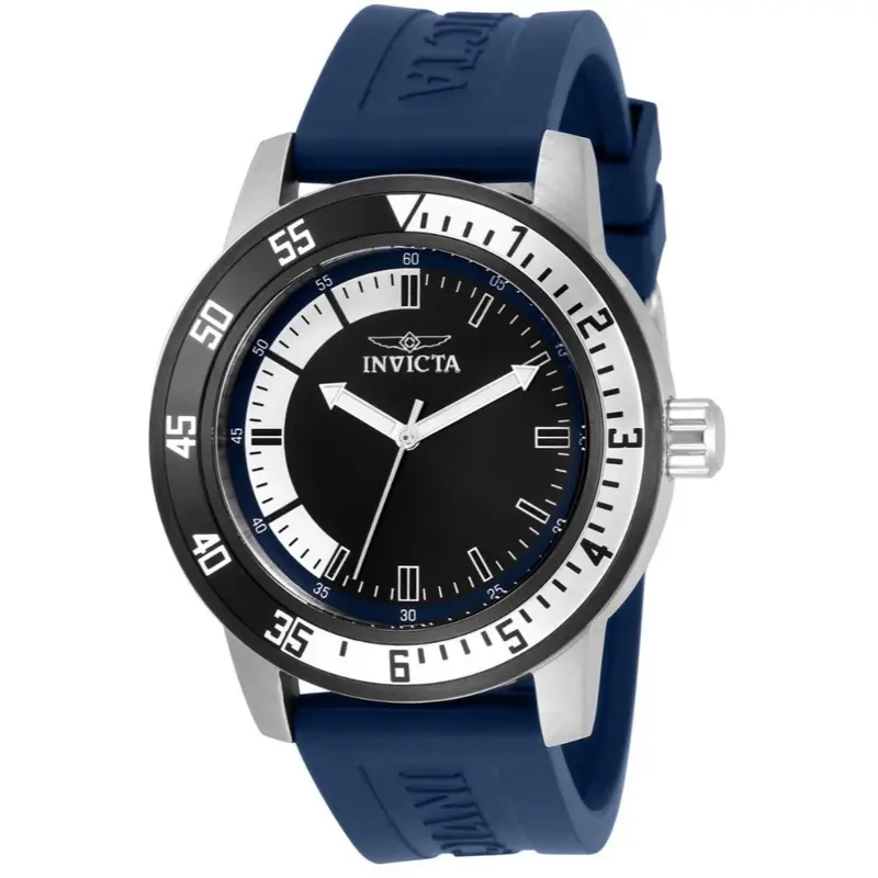 Invicta Specialty Men's Compass Watch with Larger Round Face, 45mm Stainless Steel Case, Blue Dial (34013), Larger Watch Face, Bold Look, Compass Theme, Male Wear, Quartz