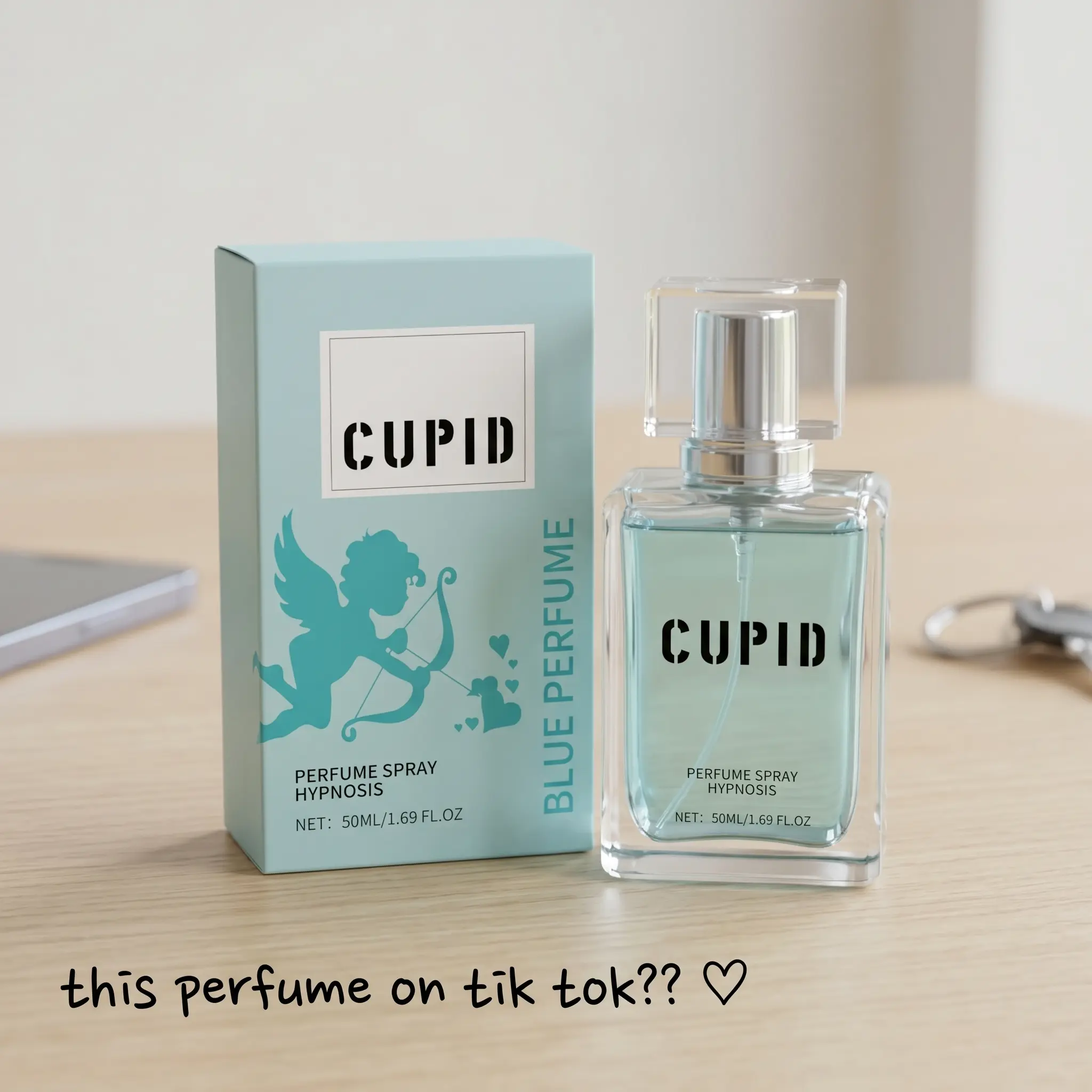 Cupid Blue Perfume Cologne Spray - Long-Lasting Fresh Scent, Elegant Light Fragrance, Portable Bottle Portable Size floral scentual sweet Eau de Parfum natural long-lasting fragrance fruity gourmand fragrance daily