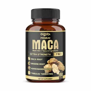 7in1 Premium Maca Root Capsules - with Ashwagandha, Ginseng, Tribulus, Shilajit, Shatavari & Black Pepper - Natural Energy, Performance & Mood Support - 150 Counts for 5 Months