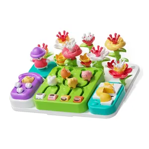 ALPHA GROUP auby STEM Learning Toys for Toddlers 1-3 Montessori Fine Motor Skills Development Toy with 30+ Building Blocks Forest Maze Game & Garden Playset for Baby Boys Girls Age 18M+ Wooden Busy Board Interactive Play for Little Hands