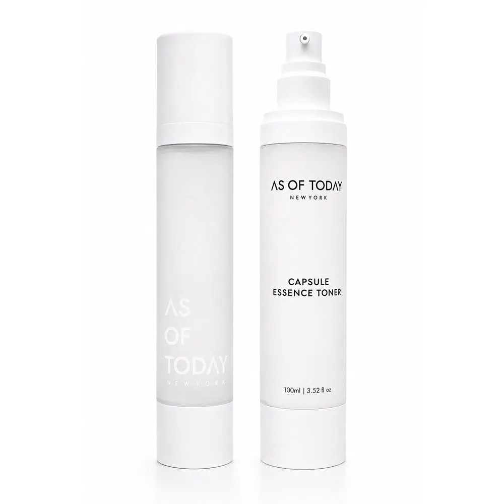 AS OF TODAY Capsule Essence Toner – Hydrating Liquid Gel Toner with Niacinamide, Panthenol, Jojoba Oil & Prebiotics for Sensitive Skin