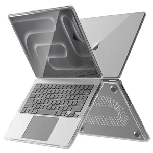 Thin Fit Transparent Protective Case for MacBook Pro 14" & Air 13.6"! Looks Naked, Fully Protected. Fits M1 to M5 Models. A Must-Have!