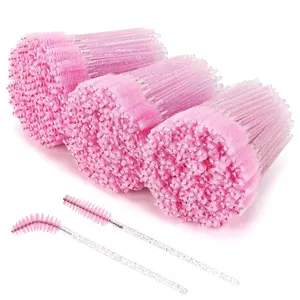 🎀【50/100/200 Flexible Disposable Eyelash Brushes】｜For Lash Separation + Brow Grooming + Product Application｜Professional Makeup & Eyelash Extension Grooming Tool｜Makeup Artist Essential