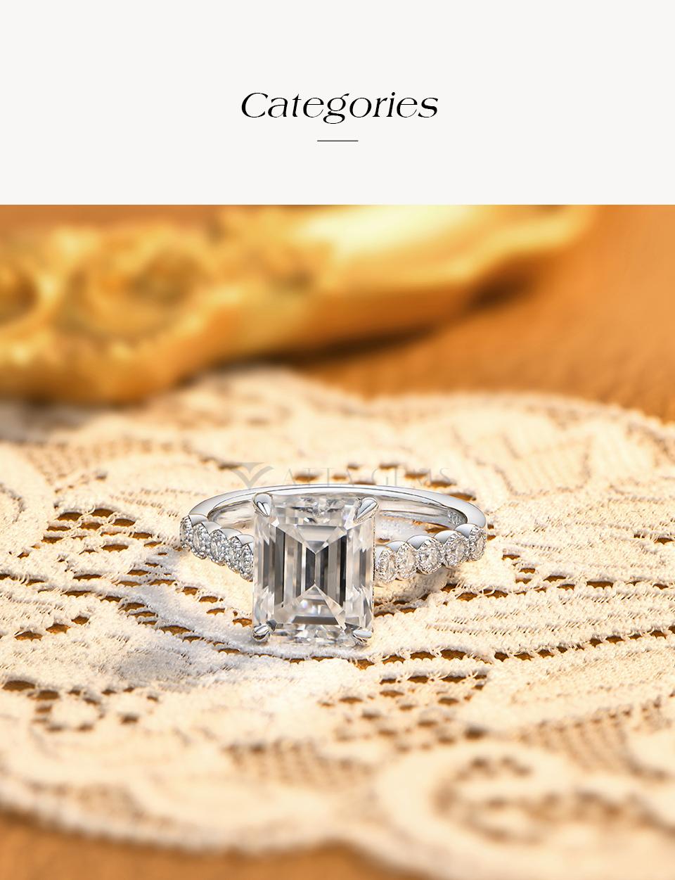 4CT Octagon Cut Lab-Grown Moissanite Ring 925 Sterling Silver For Women Wedding Band Engagement Anniversary Sparkling Jewelry R397