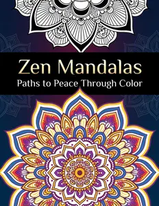 Zen Mandalas - Paths to Peace Through Color; Adult Coloring Book Mandalas, Zen Coloring Book for Adults, Mindfulness Art Therapy Book, Stress Relief