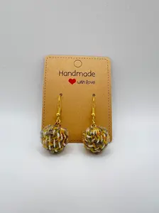 Multicolor Fluffy Pom-Pom Drop Earrings | Lightweight & Playful | Colorful Statement