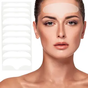 10 Pcs Non-Irritating Silicone Forehead Wrinkle Stickers, Reusable Transparent Eye Patch for Skin Tightening and Lifting, All Skin Types