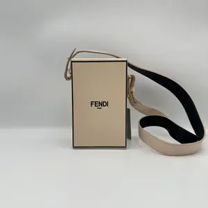Pre-owned FENDI hz9 Pack, box bag, cherry blossom pink, cowhide, crossbody bag 61208