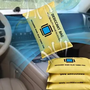 Reusable Demolding Color Changing Drying Bag, Moisture Absorber for Cars Trucks Rvs, Dehumidifier and Odor Eliminator, Car Odor Remover