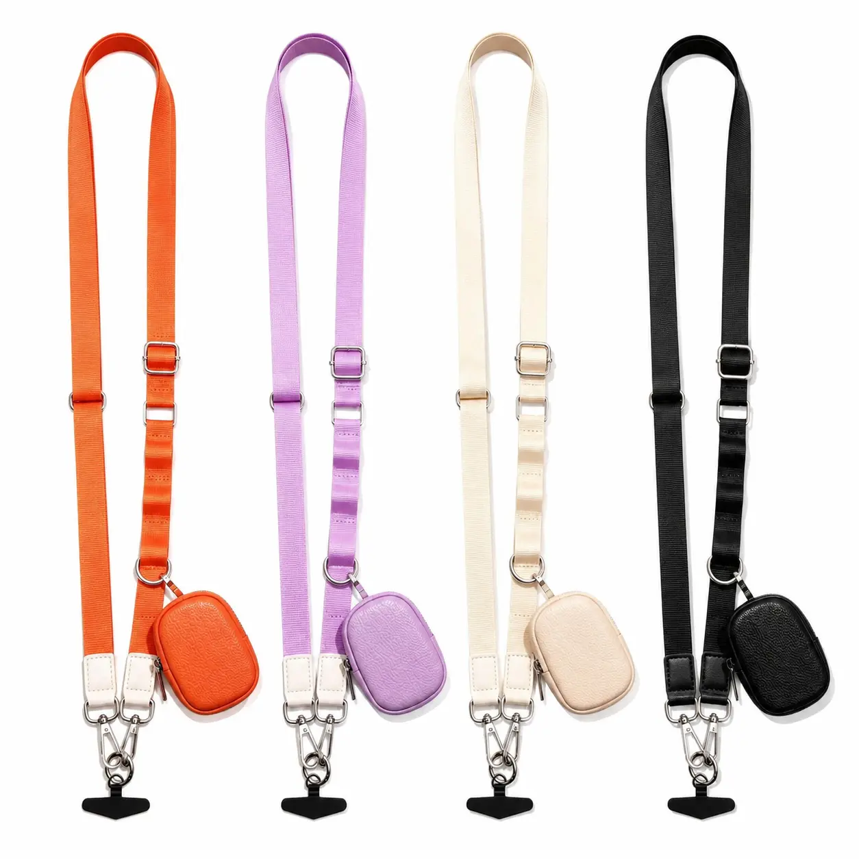 Unisex Plus Size Crossbody Phone Lanyard with Mini Wallet Pouch Hands-Free Adjustable Phone Strap for Dog Walking Errands Travel Concerts backtoschool