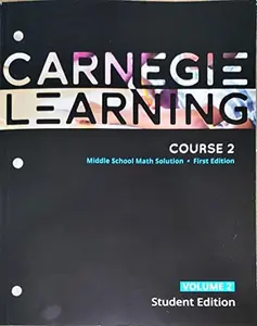 USED-Carnegie Learning, Middle School Math Solution, Course 2, Volume 2, First Edition, Student Edition, c.2020, 9781684592876, 1684592879 by Sandy Bartle Finocchi (Paperback)
