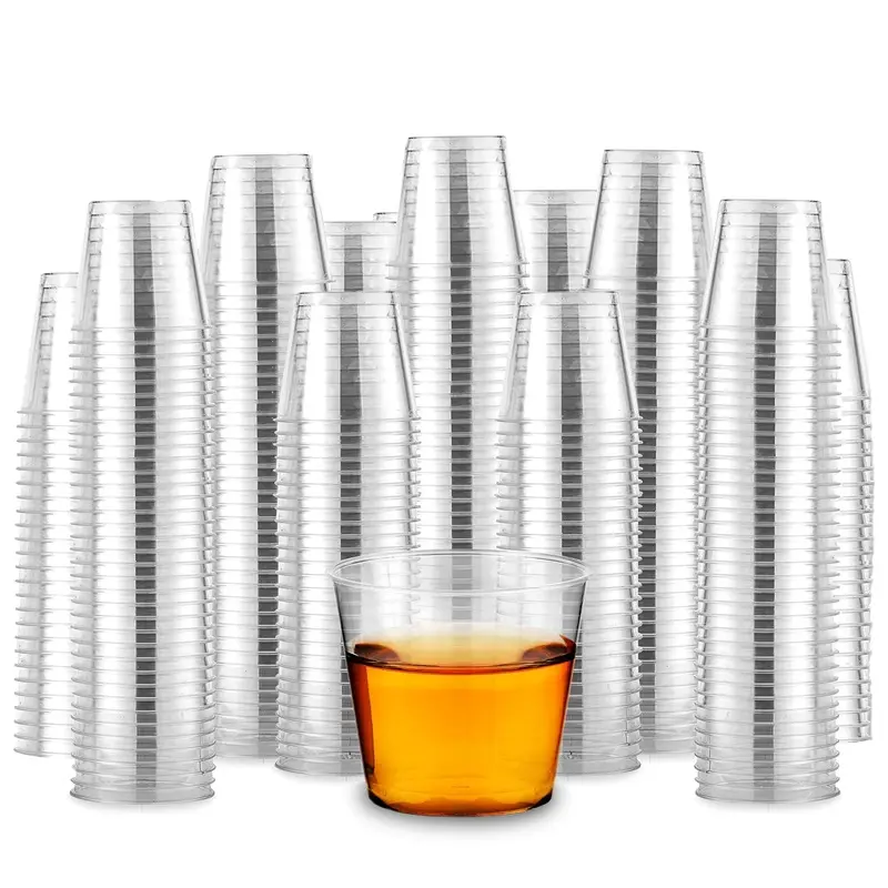 Stock Your Home 1 oz Shot Glasses (2000 Pack) - Clear Plastic Disposable Shot Cups for Jello Shots - Sample Cups for Food and Wine Tasting - Mini Party Cups for Condiments, Dipping Sauce, Holidays