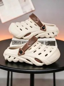 2026 New Arrival Men's Summer Hollow Out Shoes, Slip-Resistant & Wear-Resistant Casual Slippers for Commuters, Breathable Comfortable Closed-Toe Beach Sandals for Home Use
