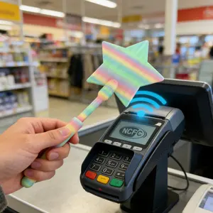 3D Printed Star Magic Wand NFC Payment Stick, Personalized Gradient Color Gift, Unique Birthday Present, Touch Payment Rod